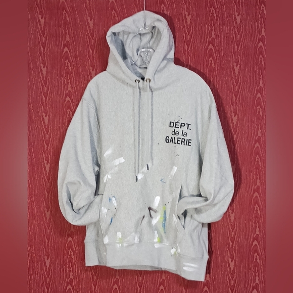 Sweatshirt Hoodie Long Sleeve Kangaroo Pocket Drawstring Unisex Sz Lg